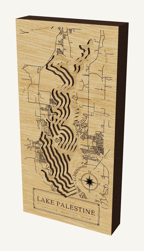 Lake Palestine wood map