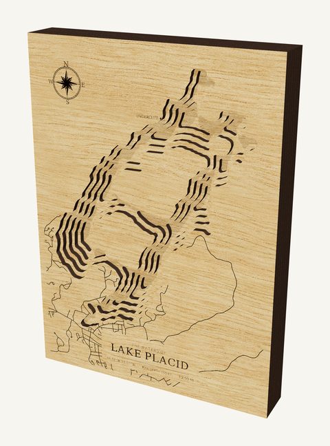 Lake Placid wood map