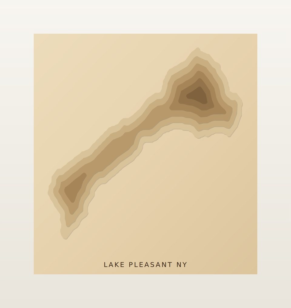 Lake Pleasant 3D wood map, preview view