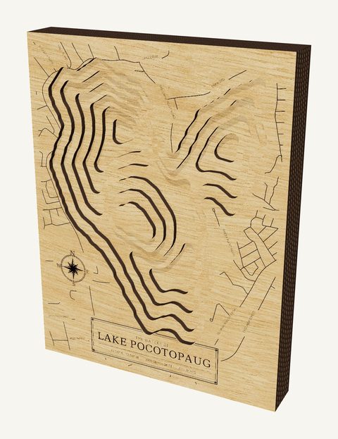 Lake Pocotopaug wood map