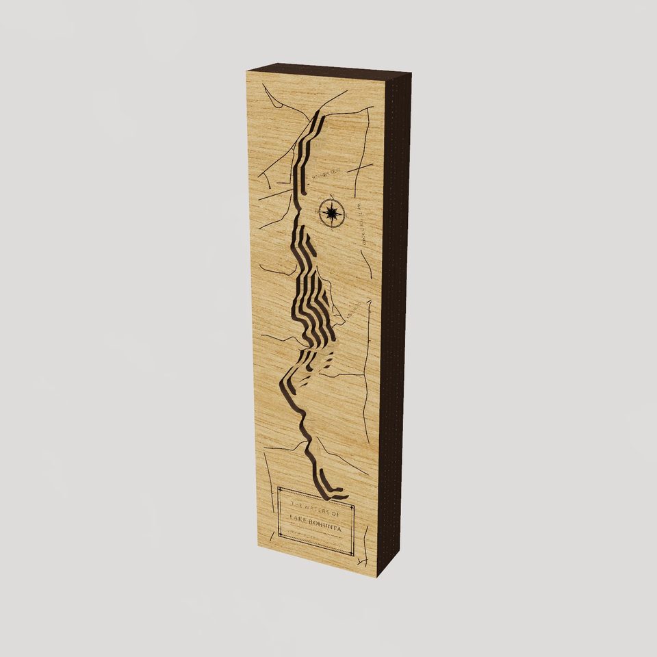 Lake Rohunta 3D wood map, hero view