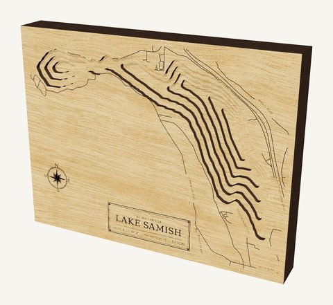 Lake Samish wood map