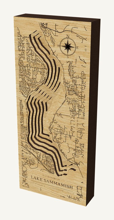Lake Sammamish wood map