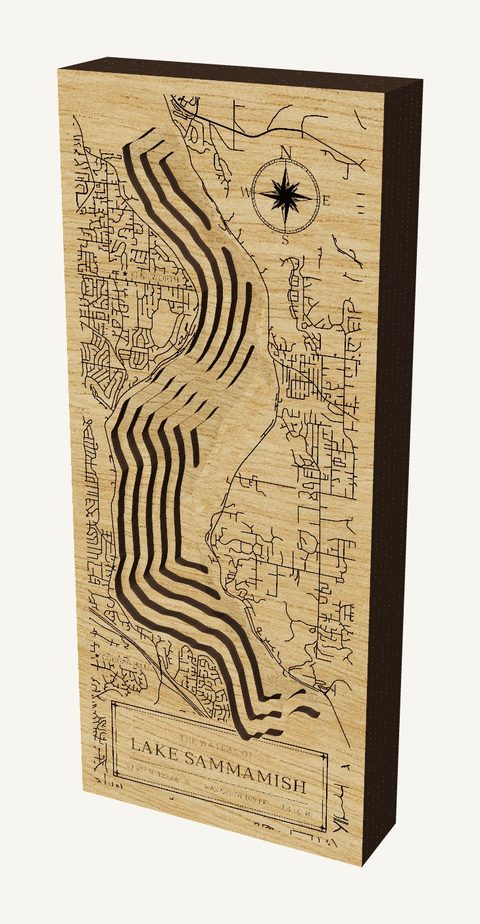 Lake Sammamish wood map