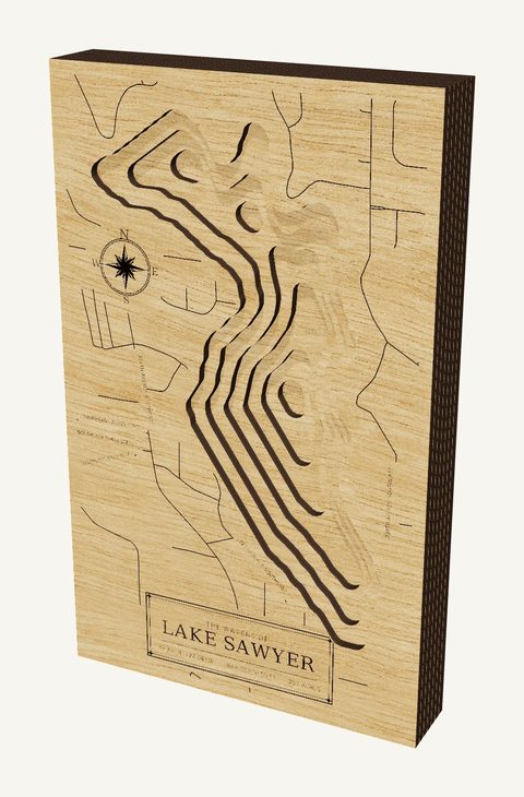 Lake Sawyer wood map