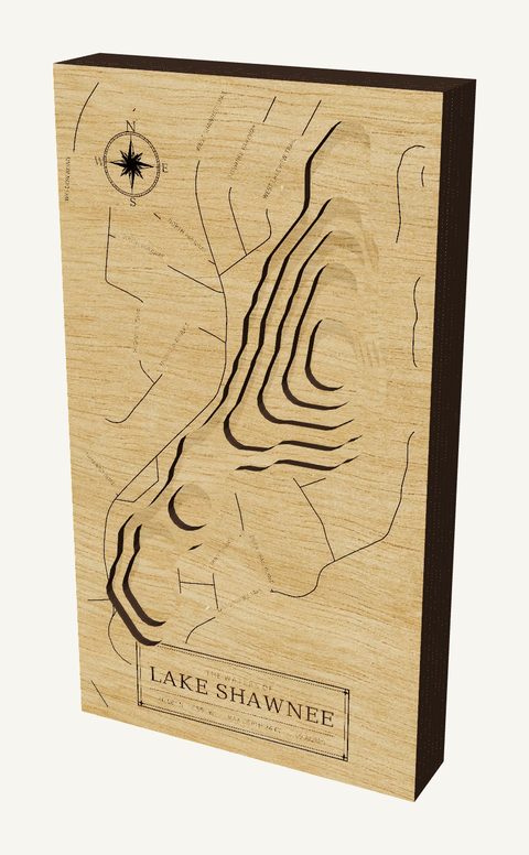 Lake Shawnee wood map