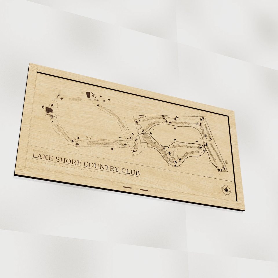 Lake Shore Country Club map, angle low view