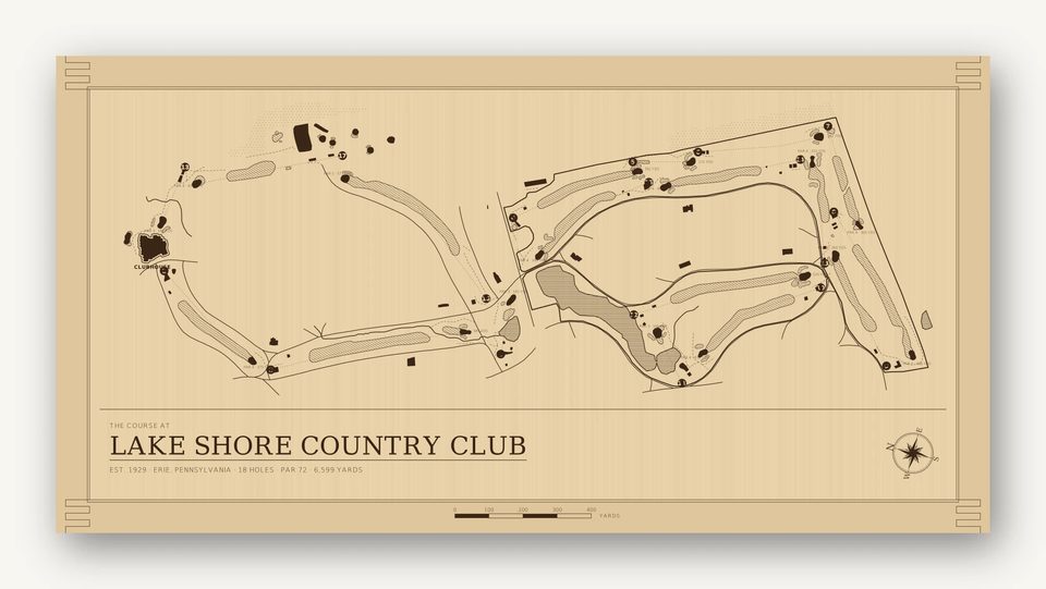 Lake Shore Country Club map, card view