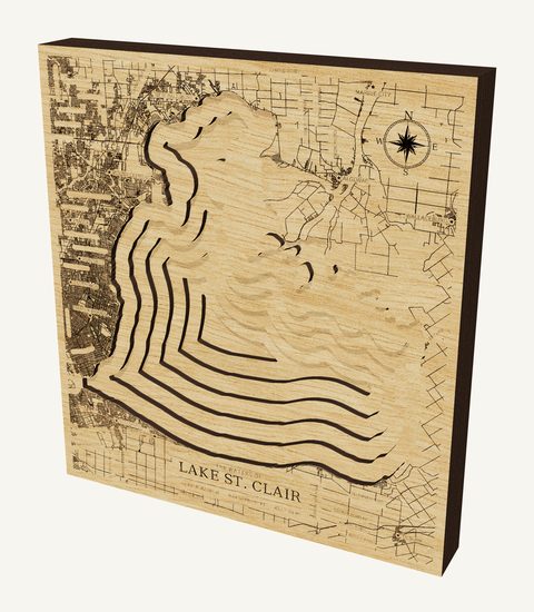Lake St. Clair wood map