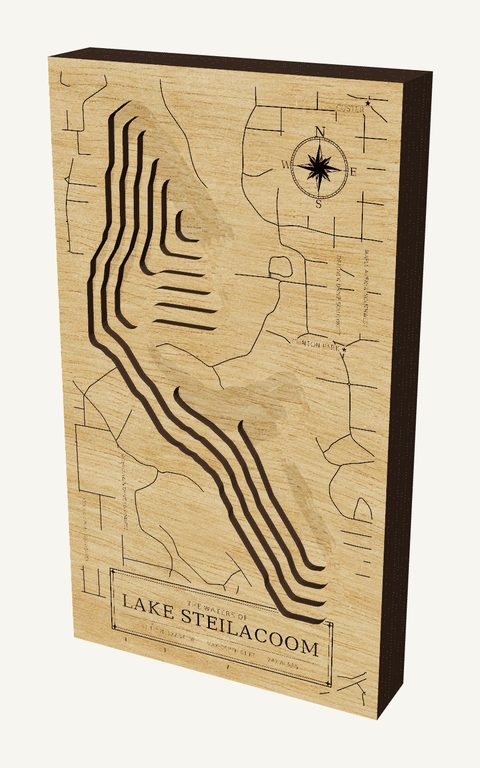 Lake Steilacoom wood map
