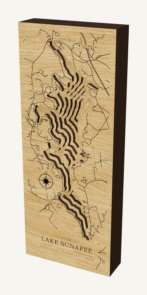 Lake Sunapee wood map