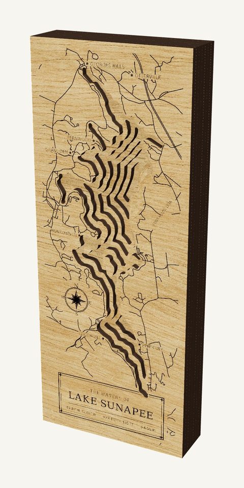 Lake Sunapee wood map