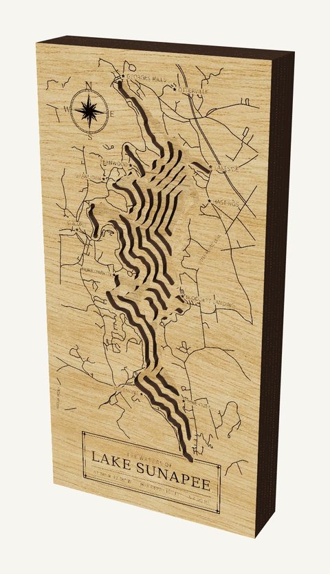 Lake Sunapee wood map