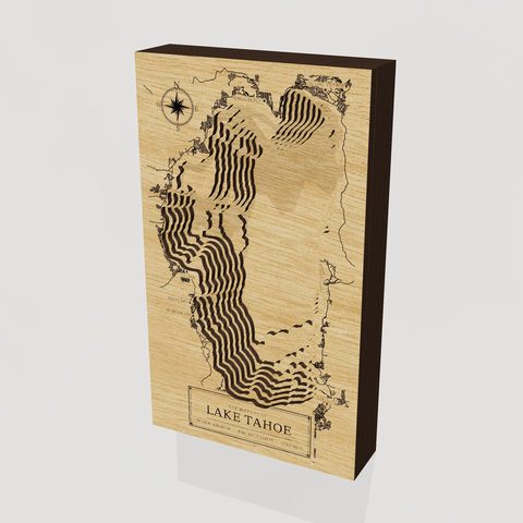 Lake Tahoe wood depth map
