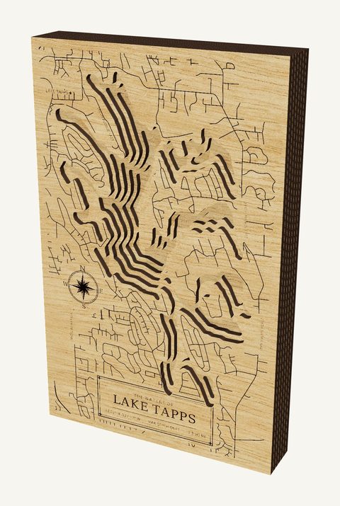 Lake Tapps wood map