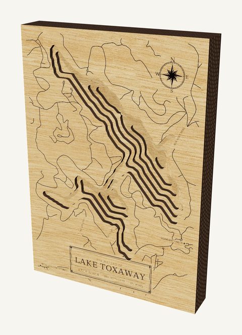 Lake Toxaway wood map