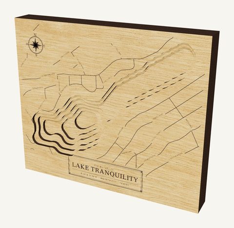 Lake Tranquility wood map