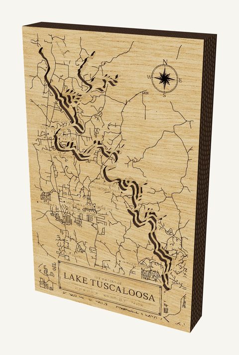 Lake Tuscaloosa wood map