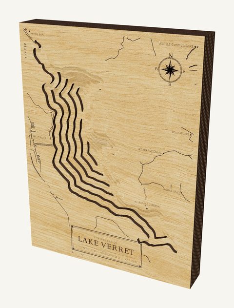 Lake Verret wood map