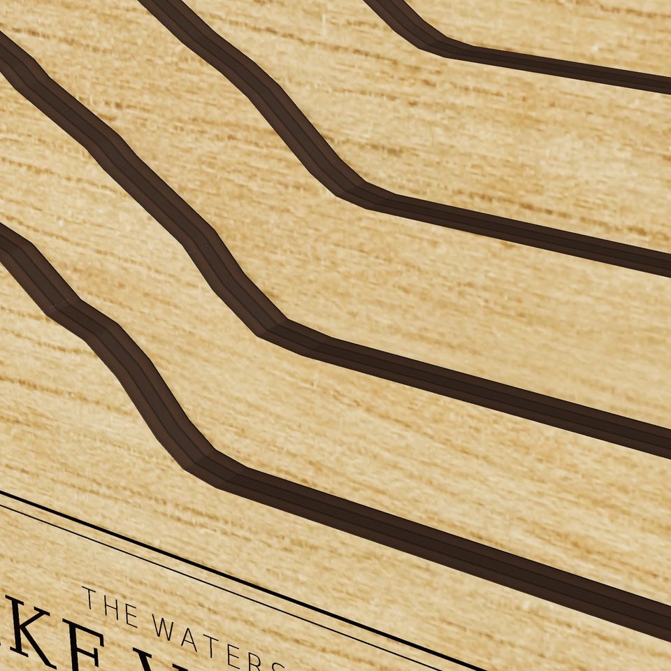 Lake Virginia 3D wood map, detail view