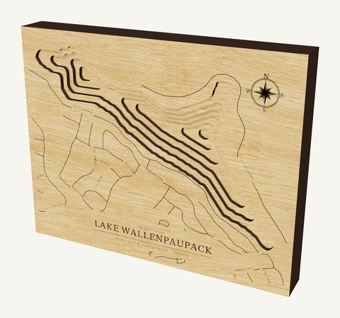 Lake Wallenpaupack wood map