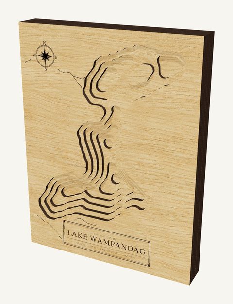 Lake Wampanoag wood map