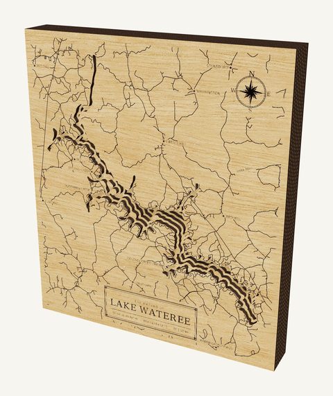 Lake Wateree wood map