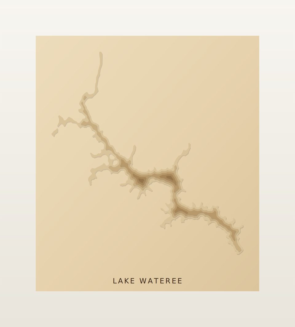 Lake Wateree 3D wood map, preview view