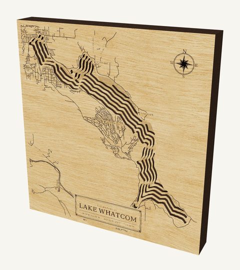 Lake Whatcom wood map