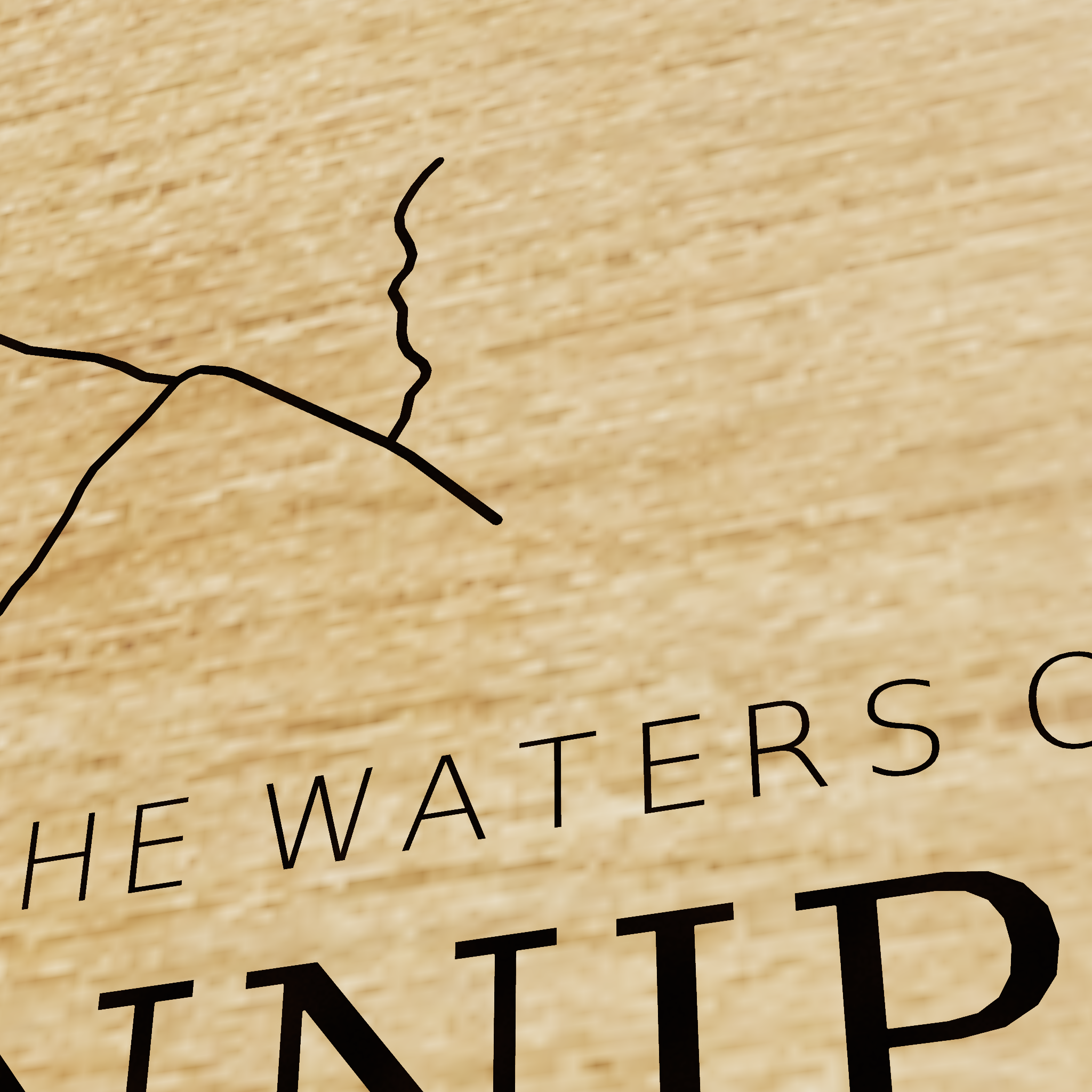 Lake Winnipesaukee map, title view