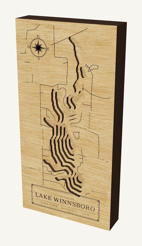 Lake Winnsboro wood map