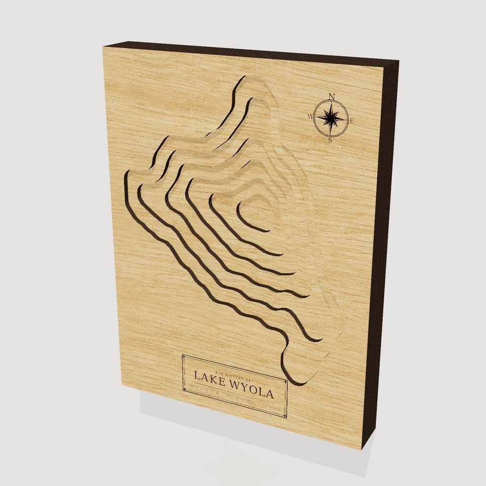 Lake Wyola 3D wood map, hero view