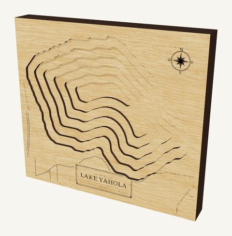 Lake Yahola wood map