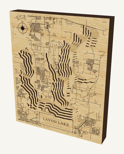 Lavon Lake wood map