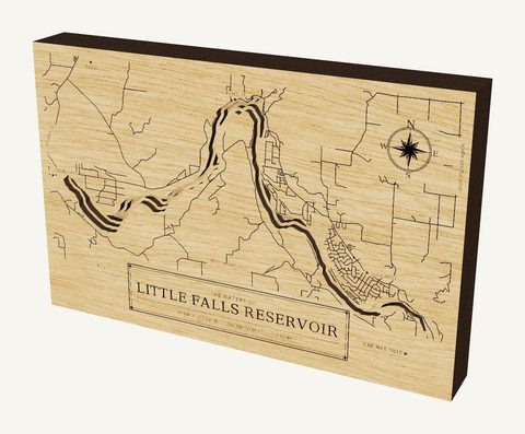 Little Falls Reservoir wood map