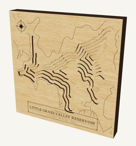 Little Grass Valley Reservoir wood map