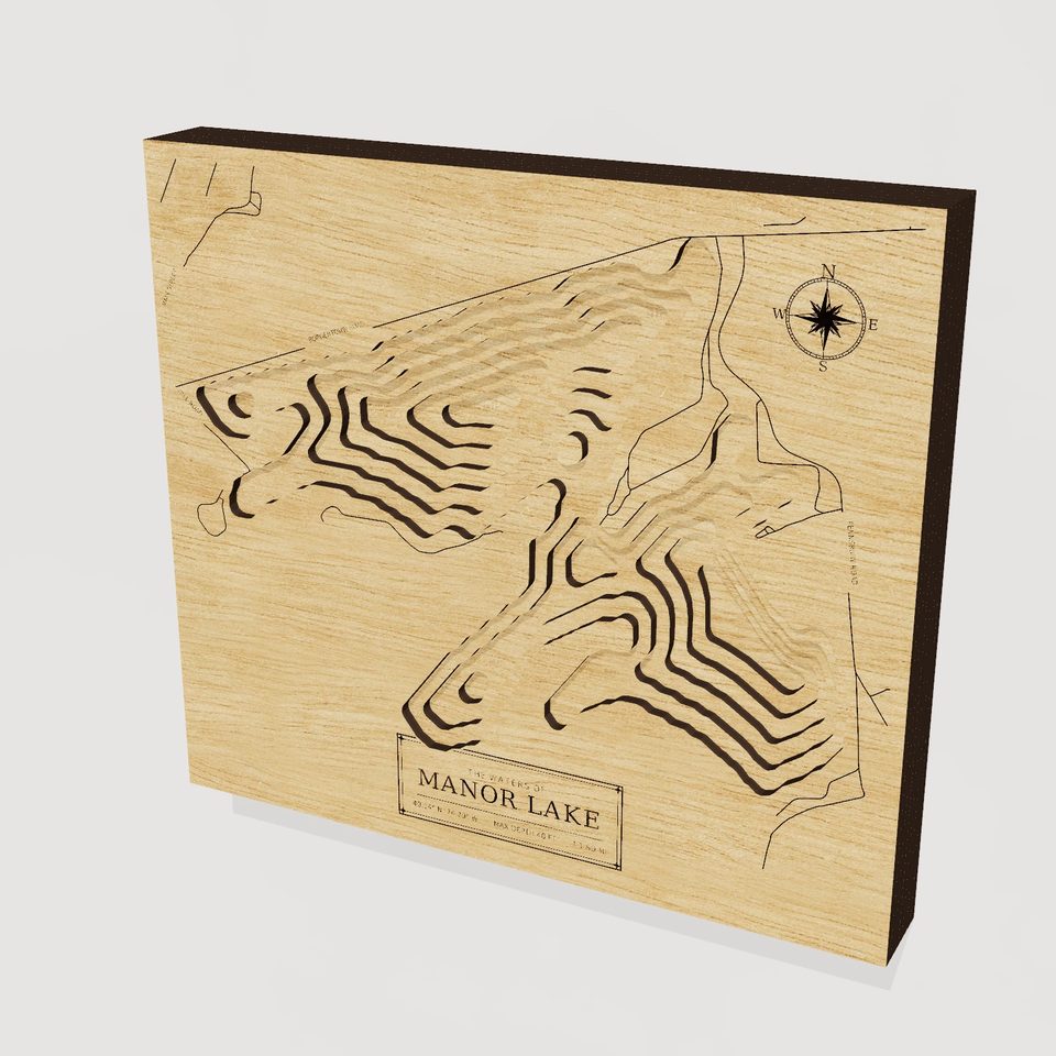 Manor Lake 3D wood map, hero view