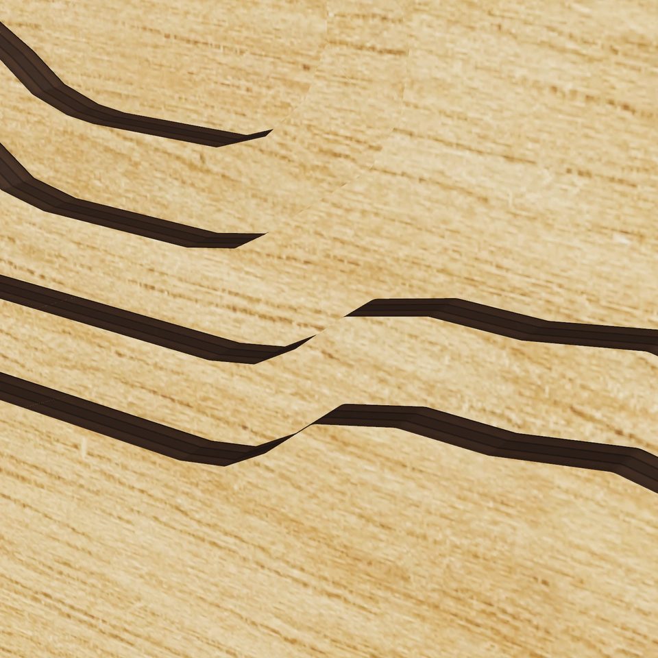 Mascoma Lake 3D wood map, detail view
