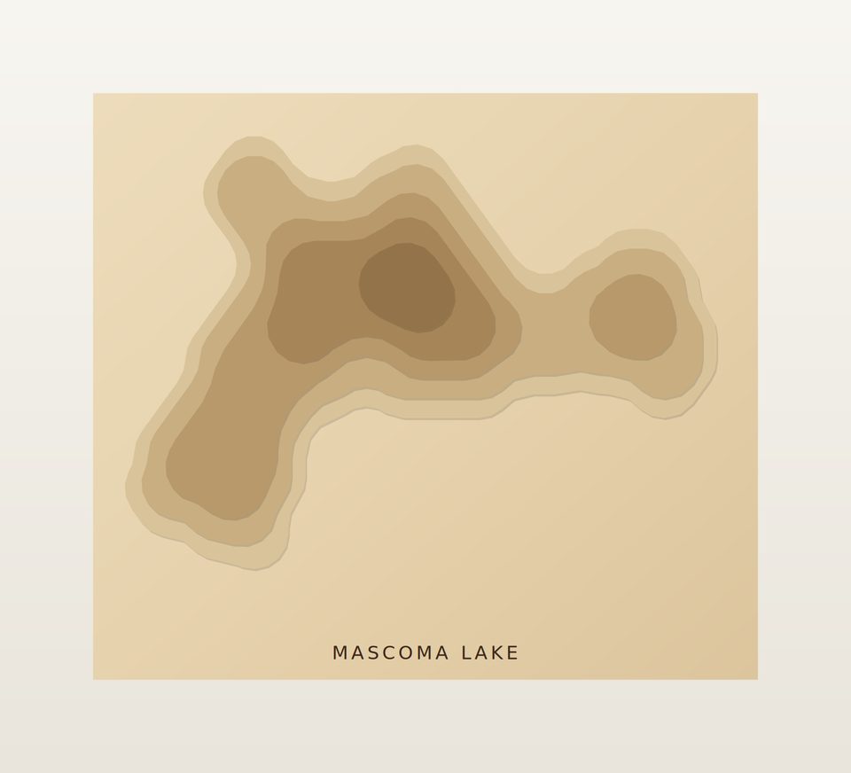 Mascoma Lake 3D wood map, preview view