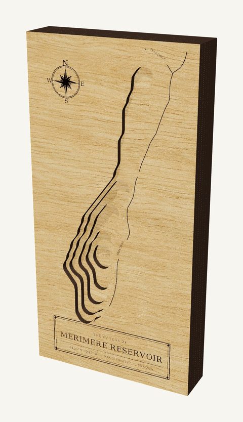 Merimere Reservoir wood map