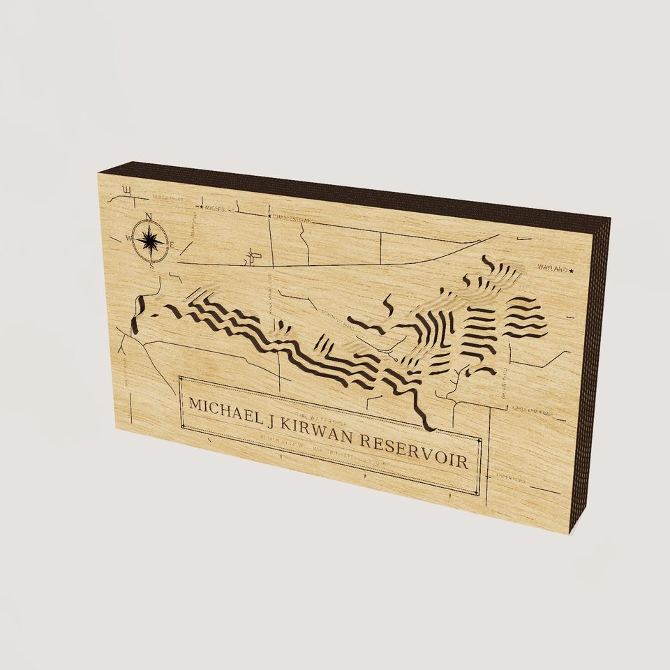 Michael J Kirwan Reservoir 3D wood map, hero view