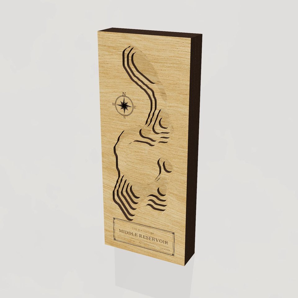 Middle Reservoir 3D wood map, hero view