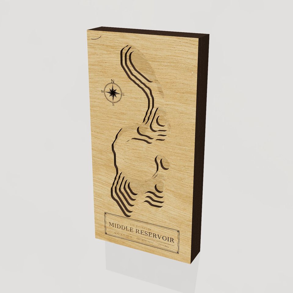 Middle Reservoir 3D wood map, hero view