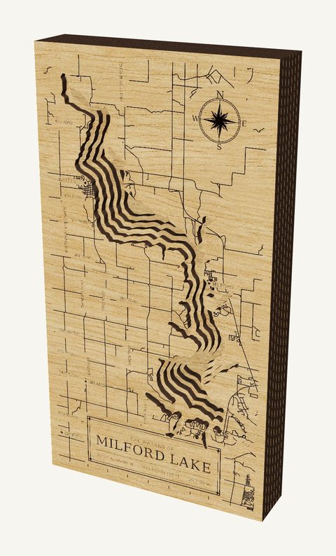 Milford Lake wood map