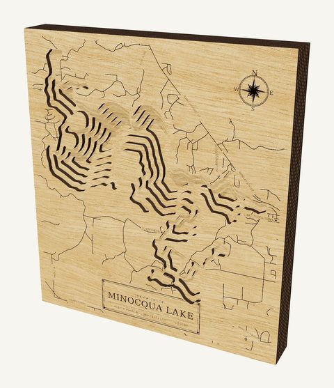 Minocqua Lake wood map