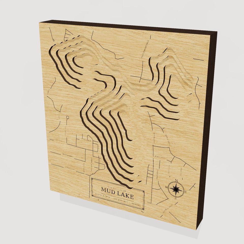 Mud Lake 3D wood map, hero view