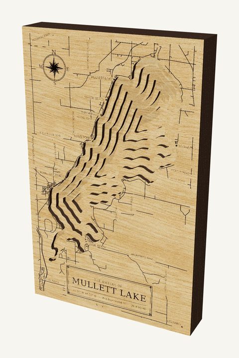 Mullett Lake wood map
