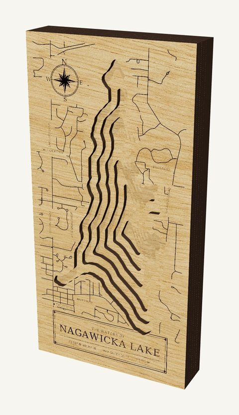 Nagawicka Lake wood map