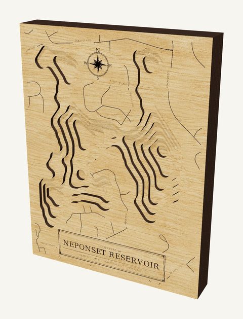 Neponset Reservoir wood map