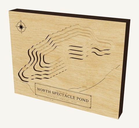 North Spectacle Pond wood map